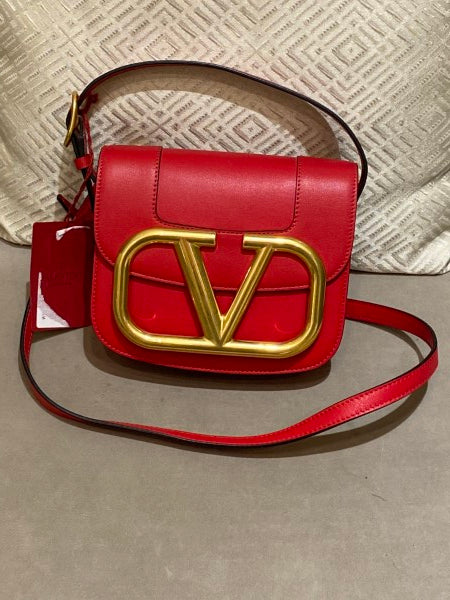 Valentino Red Super V Top Handle Bag