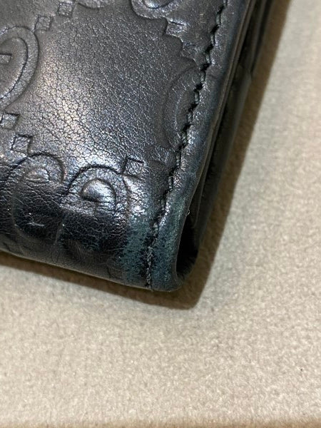 Gucci Black GG Guccissima Continental Wallet