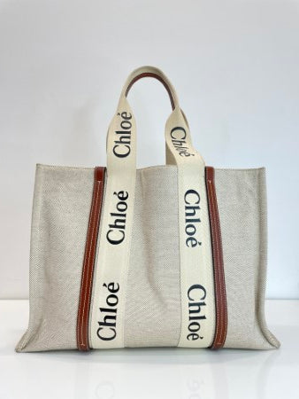 Chloe Bicolor Woody Tote Bag