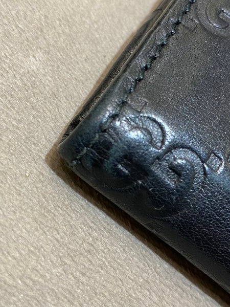 Gucci Black GG Guccissima Continental Wallet