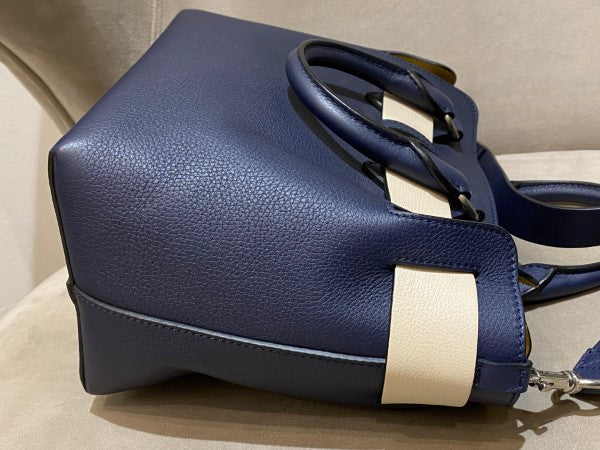 Burberry Navy Blue Marais Medium Bag