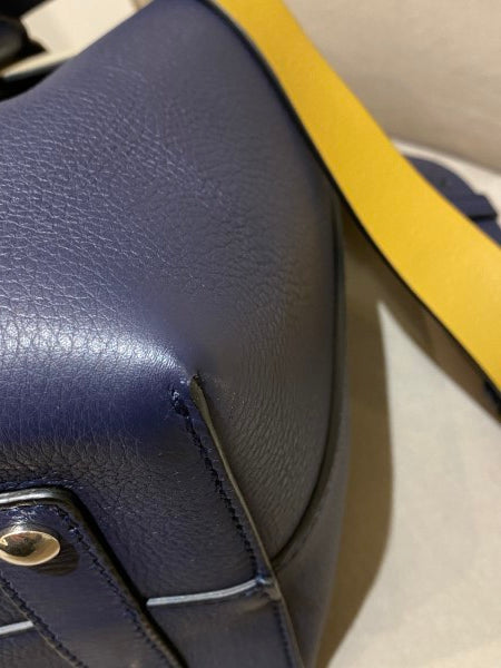 Burberry Navy Blue Marais Medium Bag