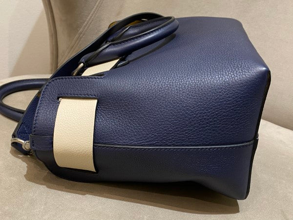 Burberry Navy Blue Marais Medium Bag