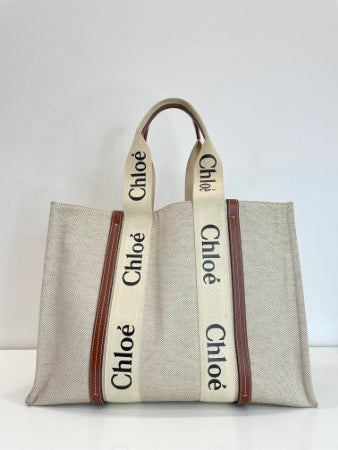 Chloe Bicolor Woody Tote Bag