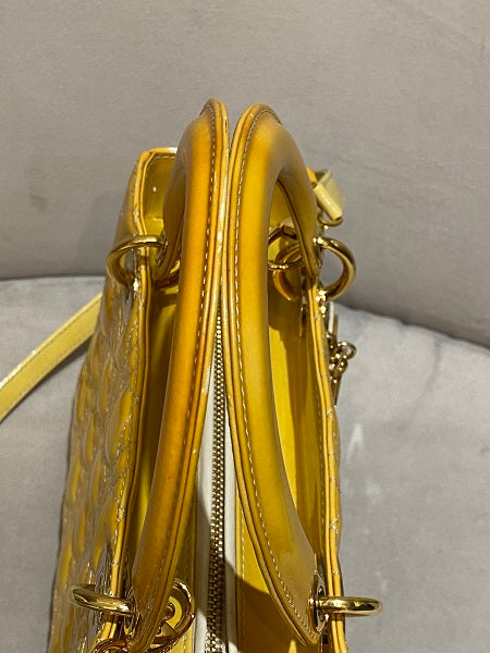 Christian Dior Yellow Lady Dior Bag