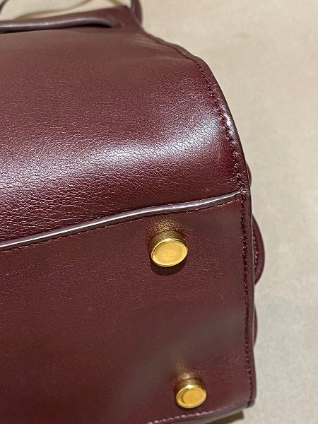 YSL Burgundy Sac De Jour Medium Bag