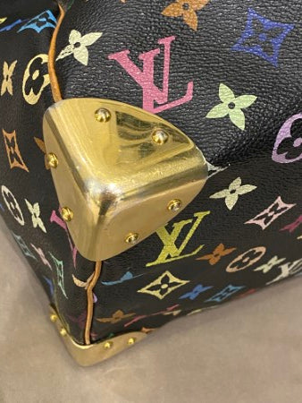 Louis Vuitton Black Multicolor Speedy 30 Bag