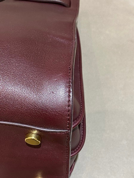 YSL Burgundy Sac De Jour Medium Bag