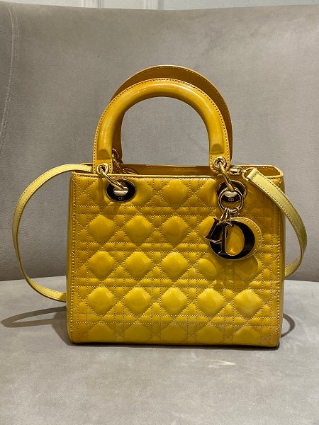 Dior bag yellow hot sale