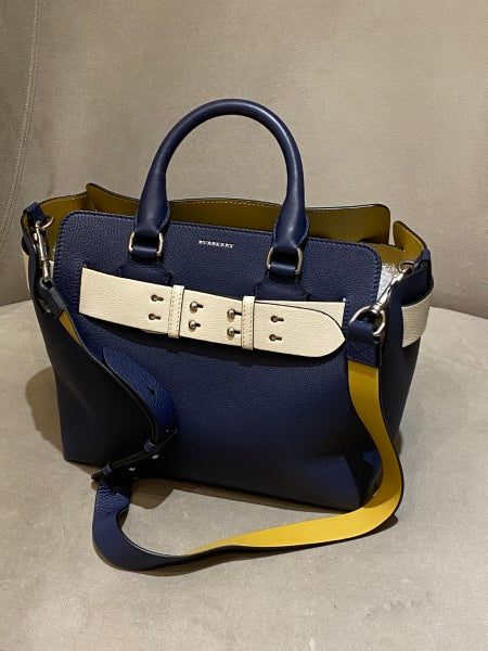 Burberry Navy Blue Marais Medium Bag