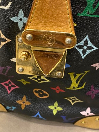 Louis Vuitton Black Multicolor Speedy 30 Bag