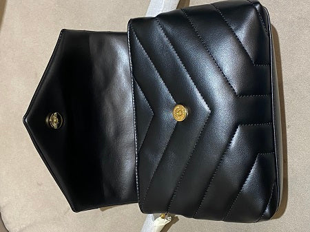 YSL Black Loulou Flap Bag