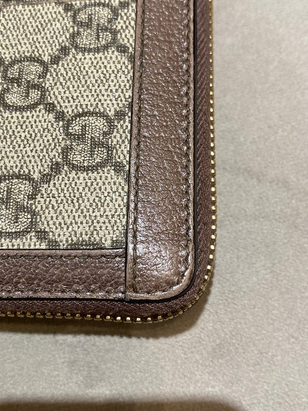 Gucci Bicolor GG Ophidia Zip Around Wallet