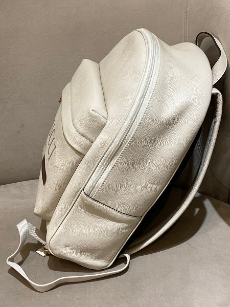 Gucci Off White Logo Front Pocket Backpack Bag