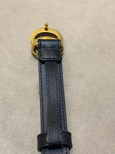 Gucci Black Double G Buckle Belt 32