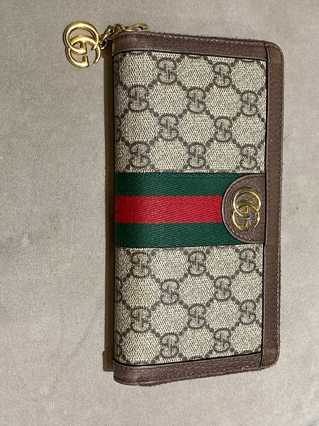 Gucci Bicolor GG Ophidia Zip Around Wallet