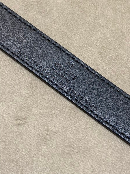 Gucci Black Double G Buckle Belt 32