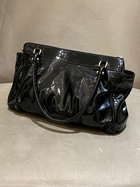 Gucci Black Vernis D Ring Bag