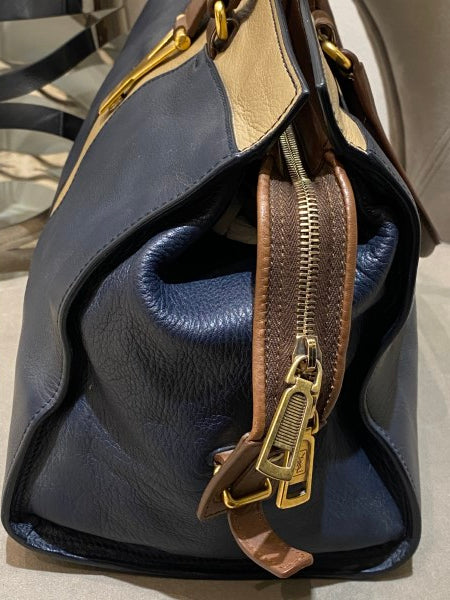 YSL Bicolor Cabas Bag