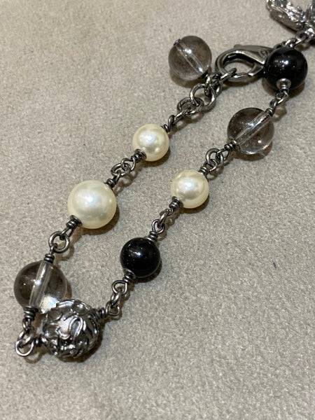 Chanel Tricolor CC Pearl Bracelet