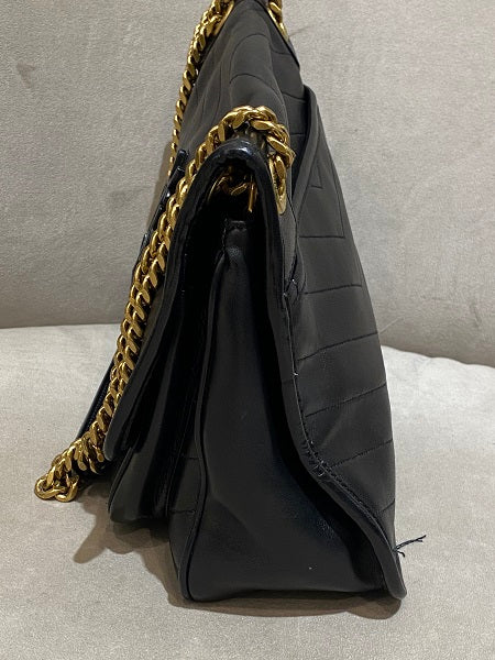 YSL Black Matelasse Monogram Niki Medium Bag