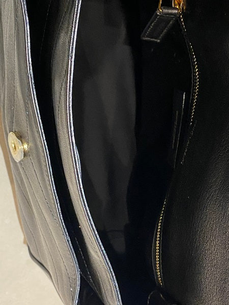 YSL Black Matelasse Monogram Niki Medium Bag