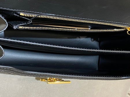 Burberry Black TB Embossed Monogram Medium Bag