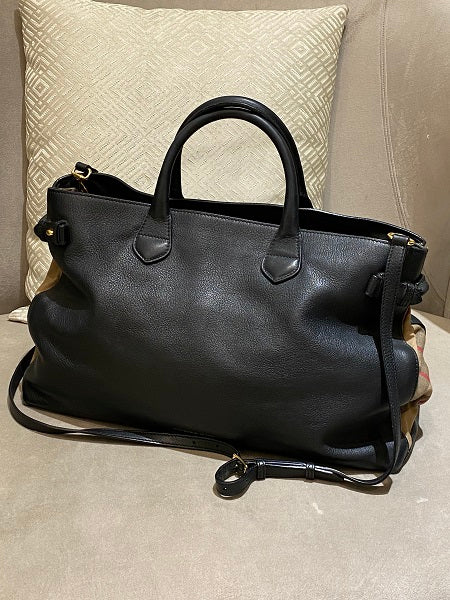 Burberry Black Banner House Check Bag