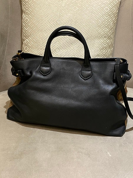 Burberry Black Banner House Check Bag