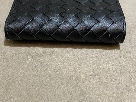 Bottega Veneta Black Intrecciato Wallet