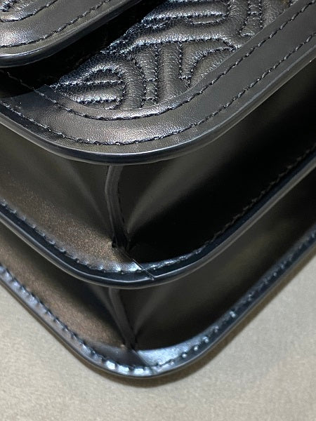 Burberry Black TB Embossed Monogram Medium Bag