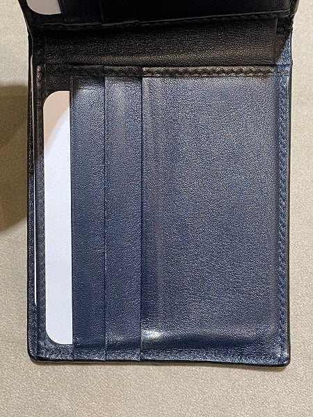 Gucci Navy Blue Microguccissima Bi-Fold Men Wallet