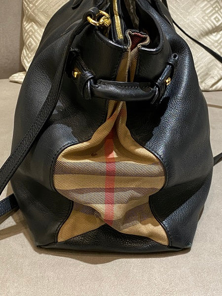 Burberry Black Banner House Check Bag