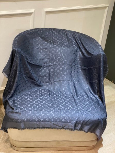 Louis Vuitton Blue Monogram Shawl