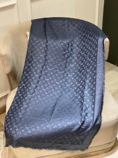 Louis Vuitton Blue Monogram Shawl