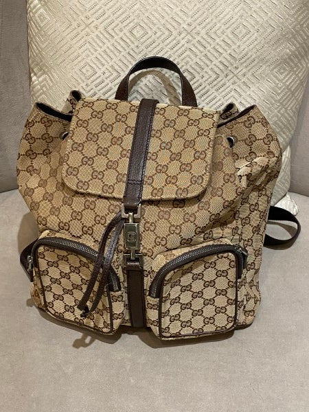 Gucci Bicolor Monogram Backpack Bag