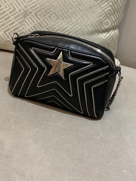 Stella McCartney Black Quilted Star Crossbody Bag