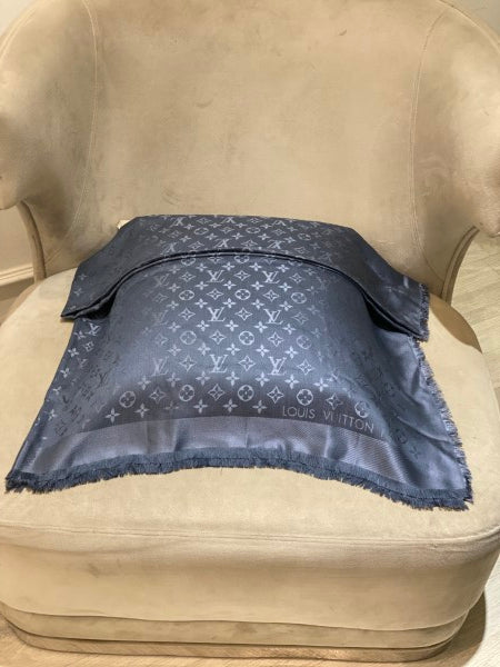 Louis Vuitton Blue Monogram Shawl