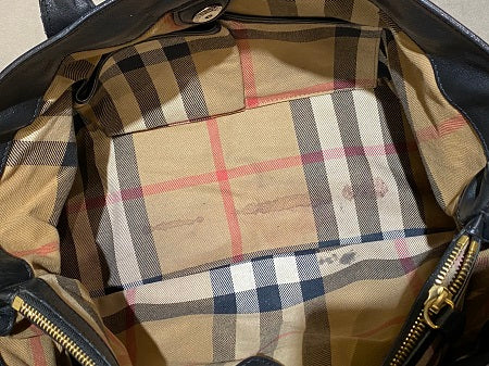 Burberry Black Banner House Check Bag