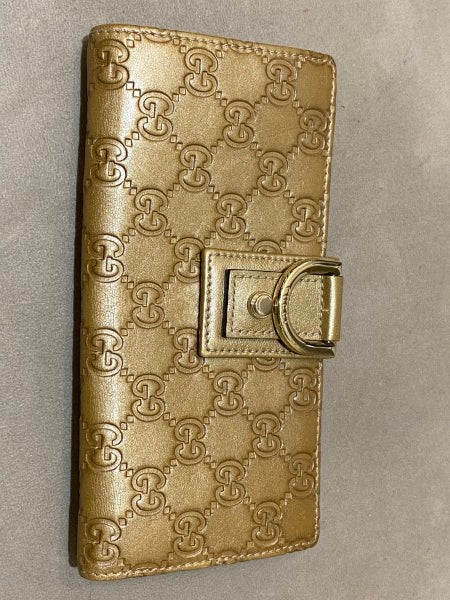 Gucci Champaign GG D Ring Continental Wallet