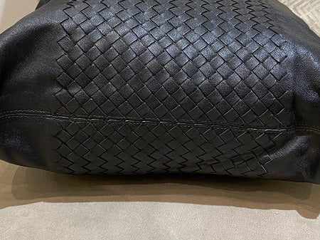 Bottega Veneta Black Intrecciato Woven Bag