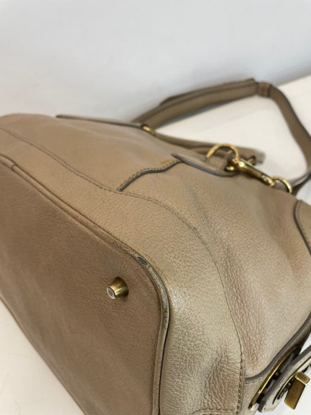 Burberry Beige Bowler Tote Bag