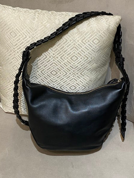Stella Mccartney Black Zip Hobo Medium Bag