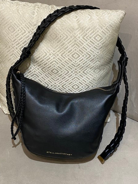 Stella Mccartney Black Zip Hobo Medium Bag