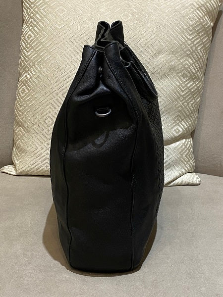 Bottega Veneta Black Intrecciato Woven Bag