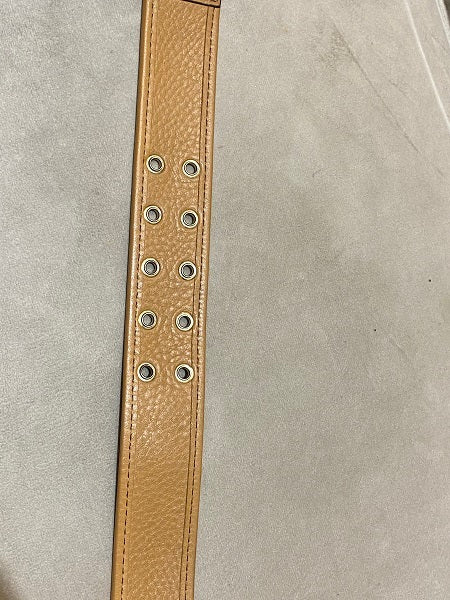 Burberry Camel Haymarket Belt 42