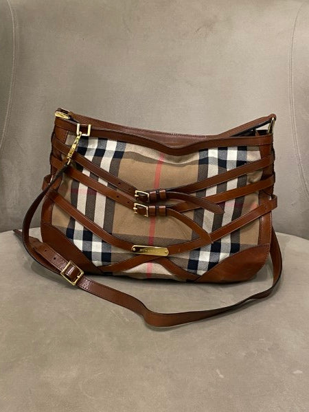 Burberry Brown Bridle House Check Gosford Bag