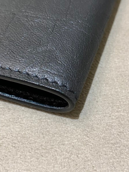 YSL Black Croc Embossed Bifold Wallet