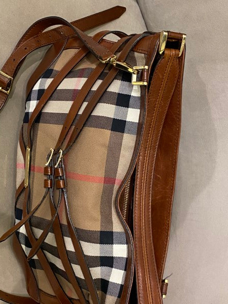 Burberry Brown Bridle House Check Gosford Bag