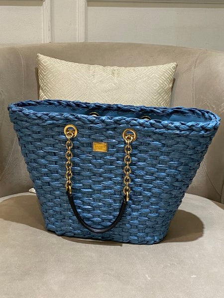 Dolce & Gabbana Blue Beach Bag